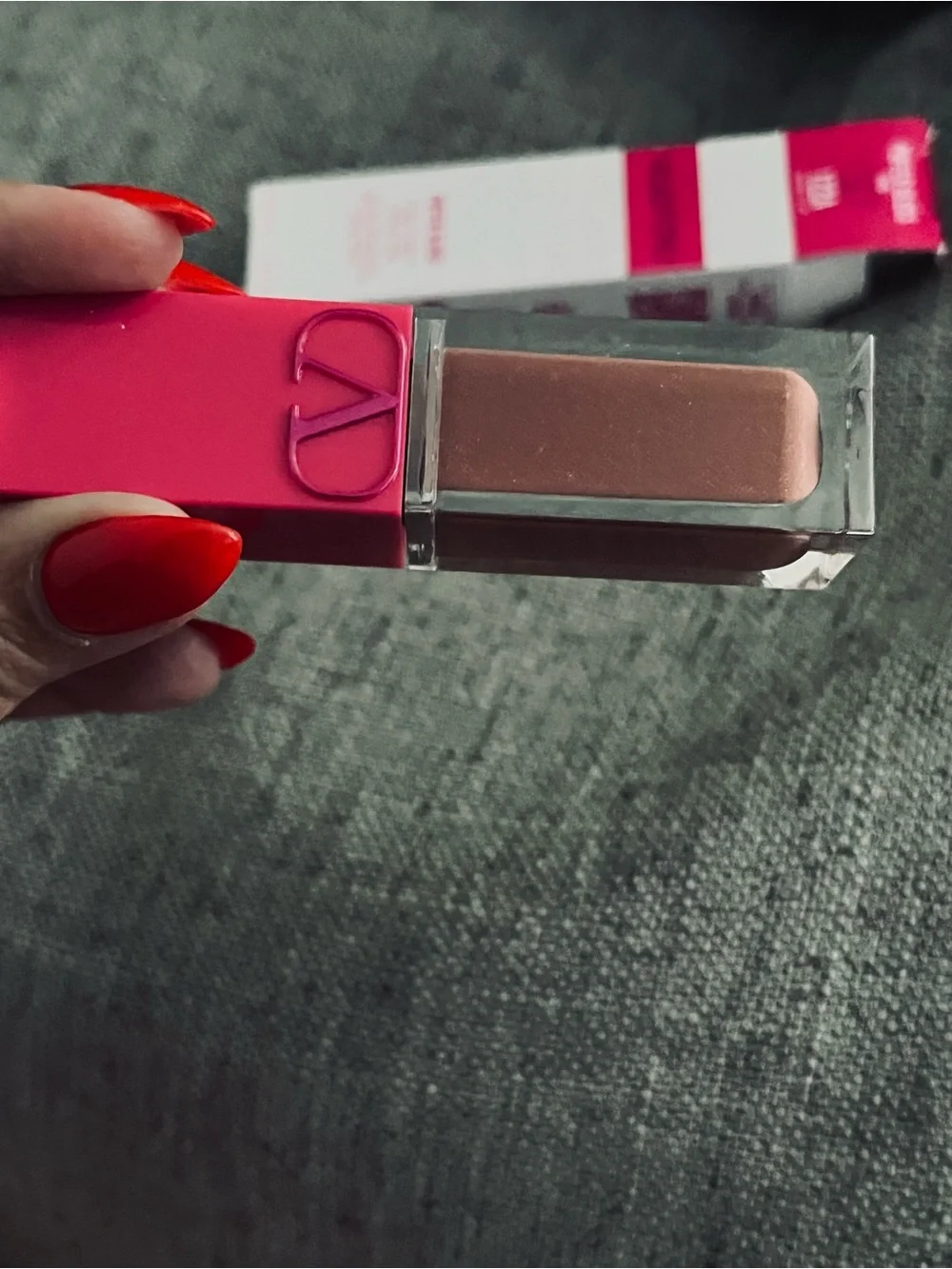 Valentino Lipstick Stick in Warm Nude Brown with Pink Case- New in Box